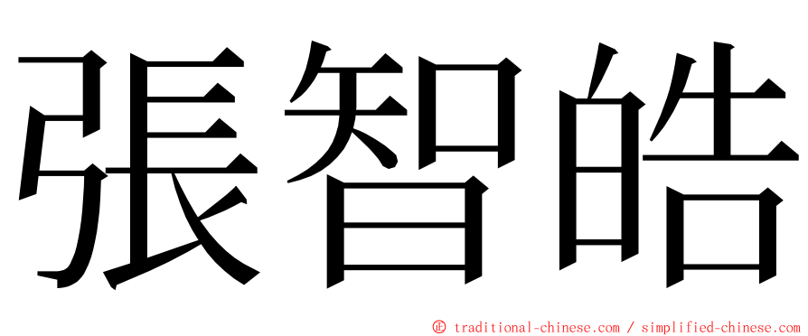 張智皓 ming font