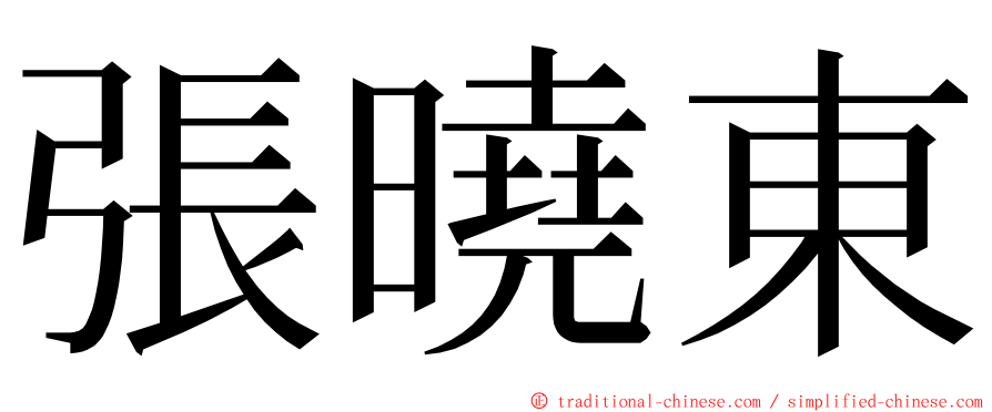 張曉東 ming font