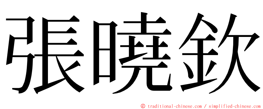 張曉欽 ming font