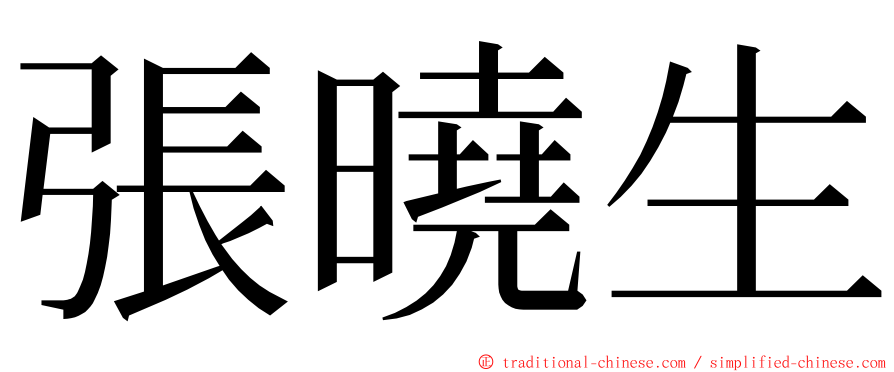 張曉生 ming font