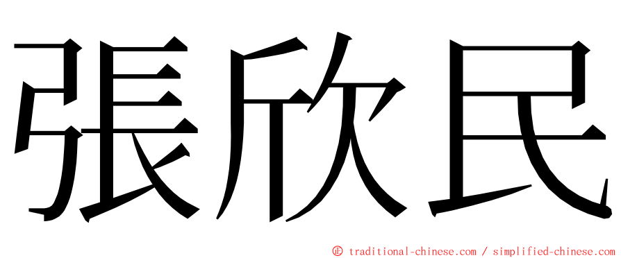 張欣民 ming font
