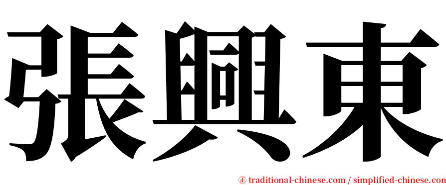 張興東 serif font