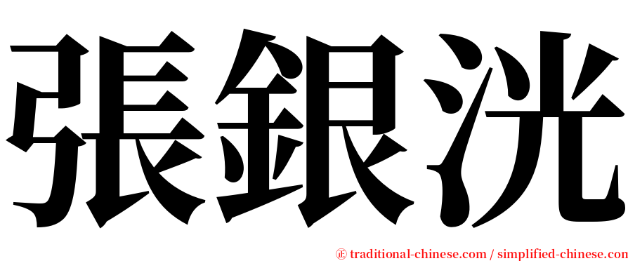 張銀洸 serif font