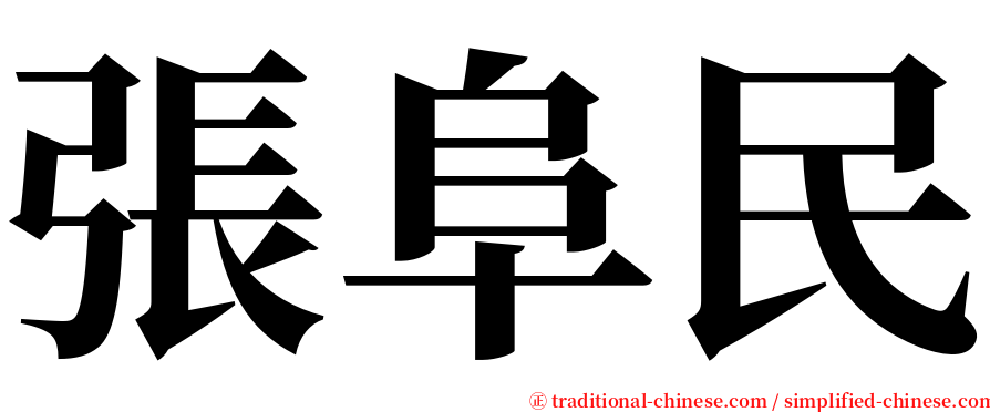 張阜民 serif font