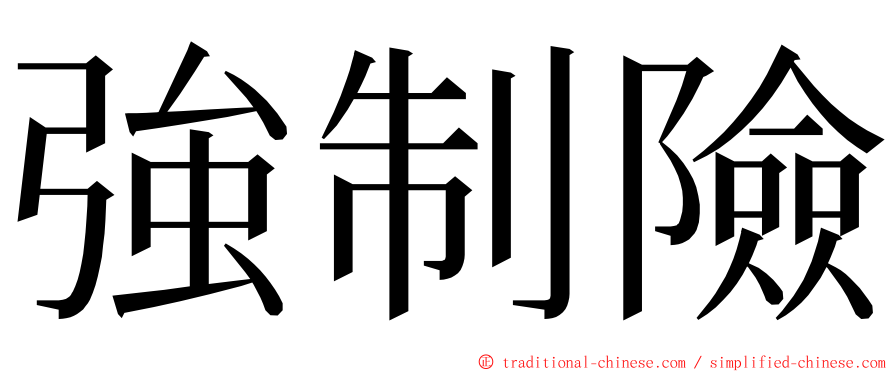 強制險 ming font