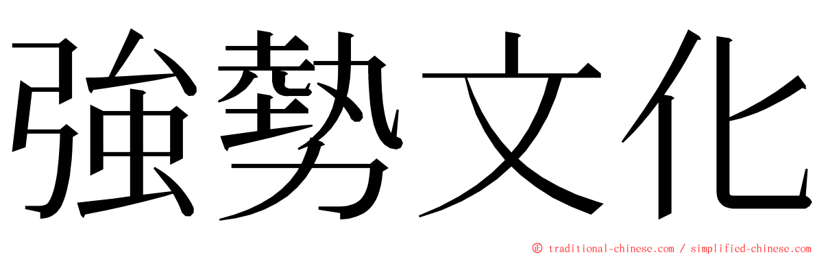 強勢文化 ming font