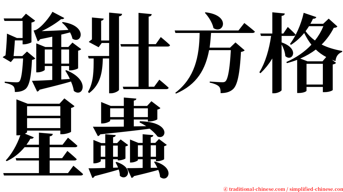 強壯方格星蟲 serif font