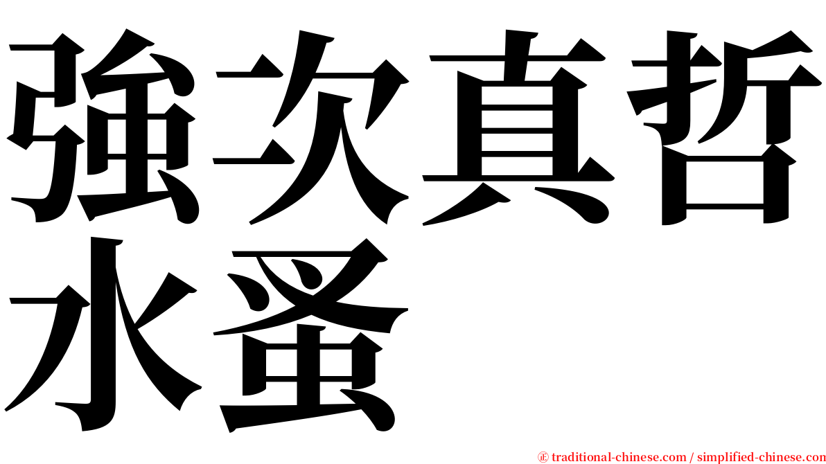 強次真哲水蚤 serif font