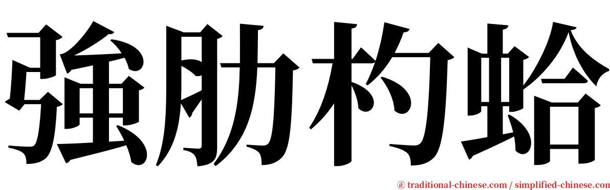 強肋杓蛤 serif font