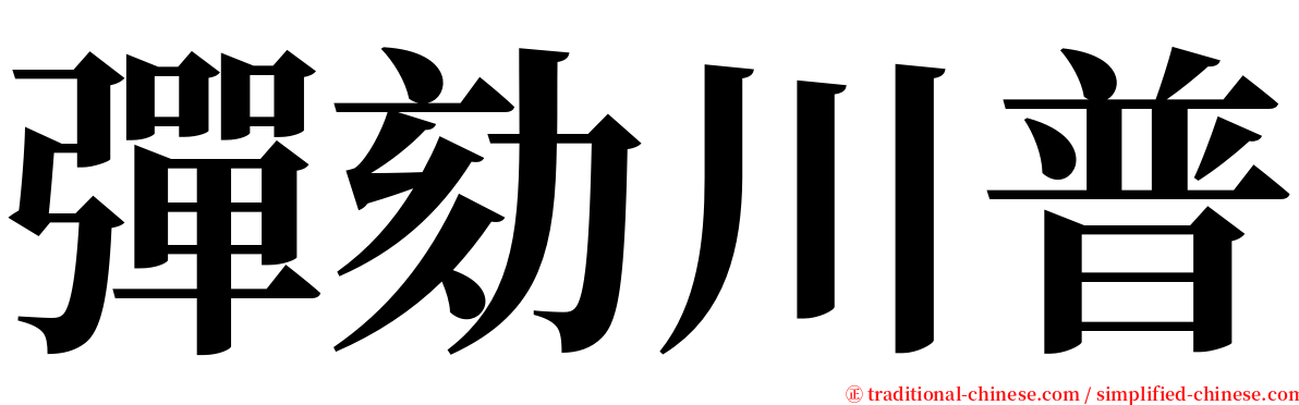 彈劾川普 serif font