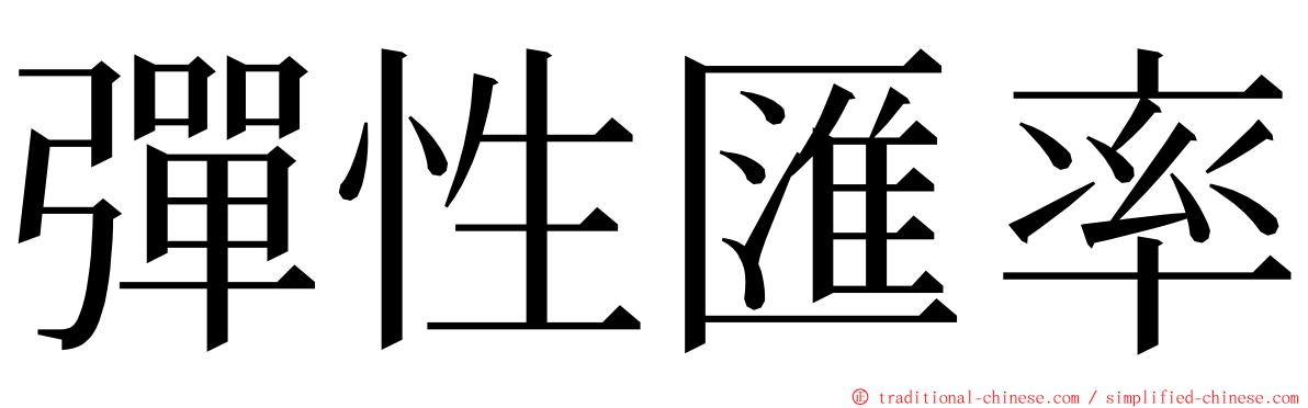 彈性匯率 ming font