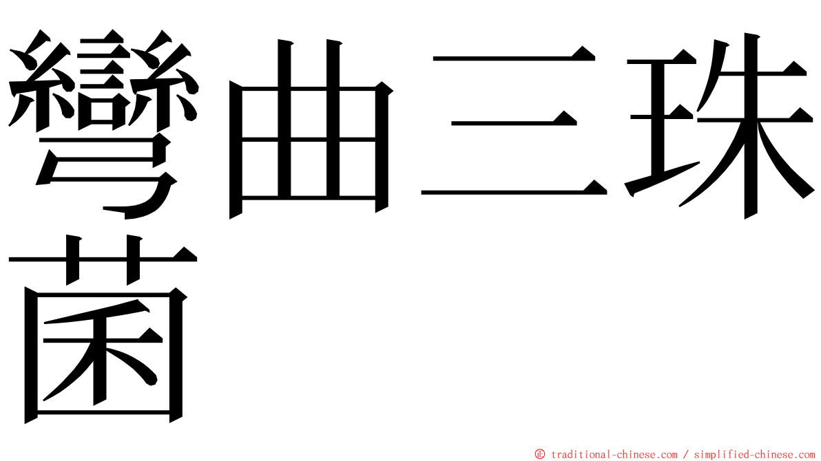 彎曲三珠菌 ming font