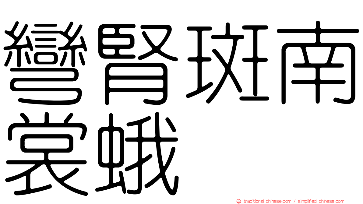 彎腎斑南裳蛾