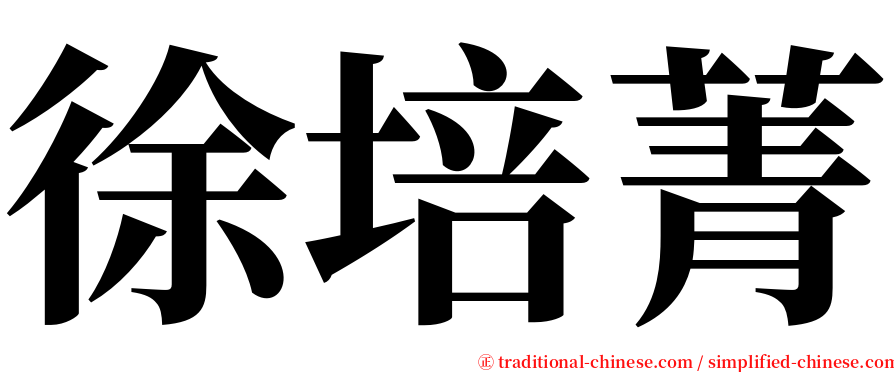 徐培菁 serif font