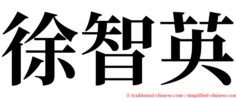 徐智英 serif font