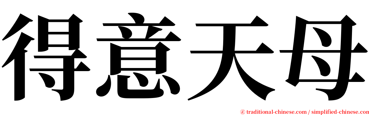 得意天母 serif font