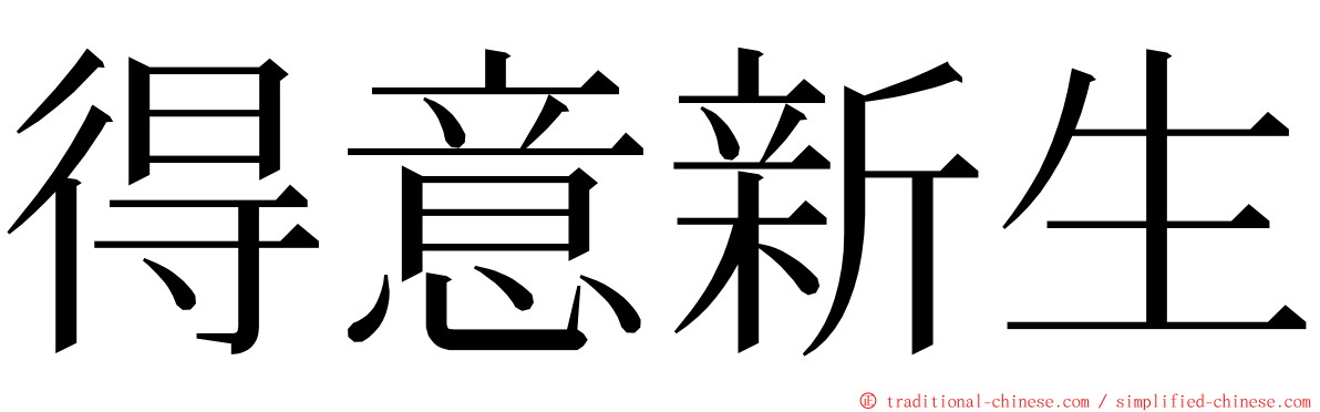 得意新生 ming font