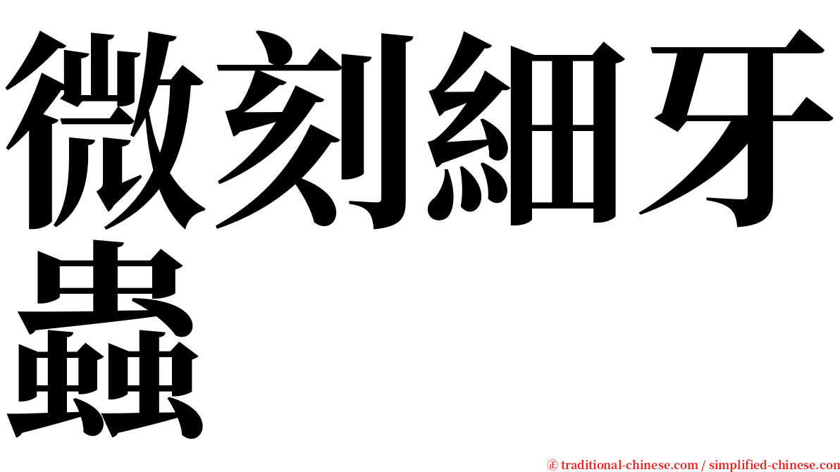 微刻細牙蟲 serif font