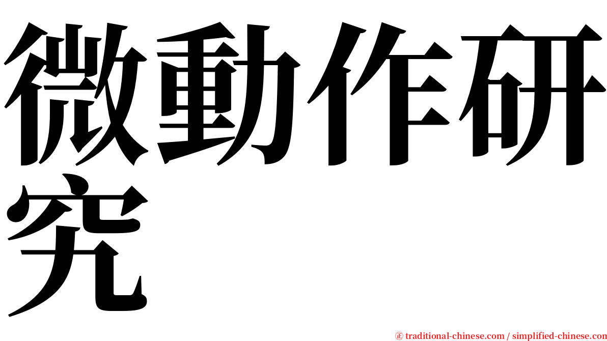 微動作研究 serif font