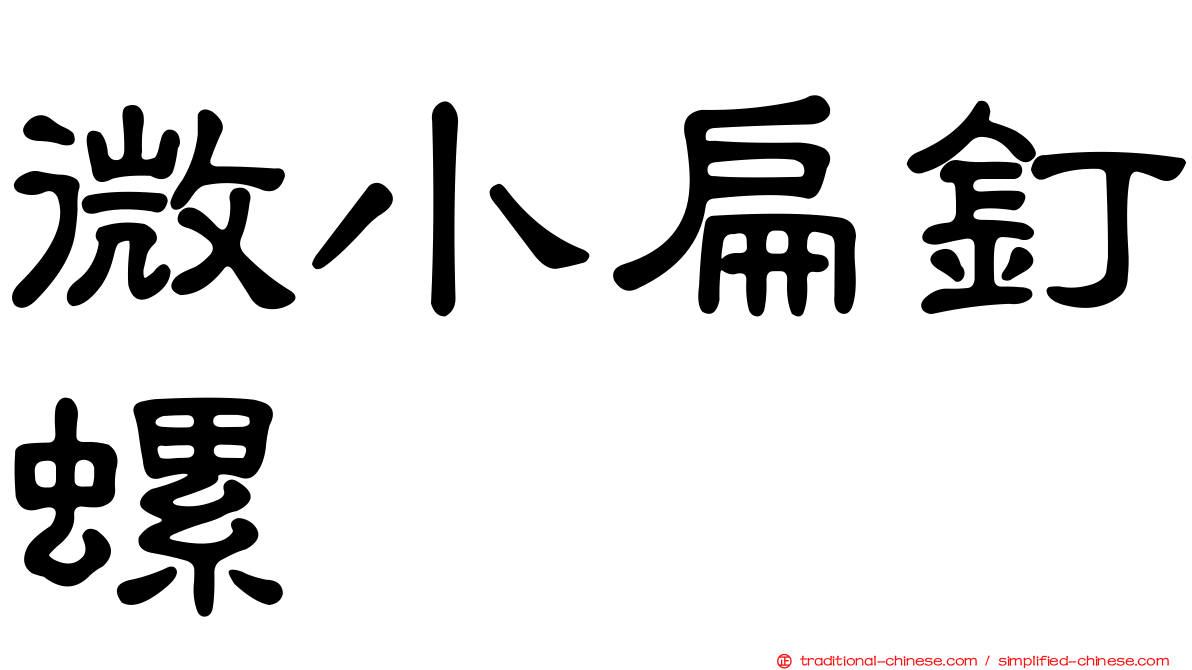 微小扁釘螺