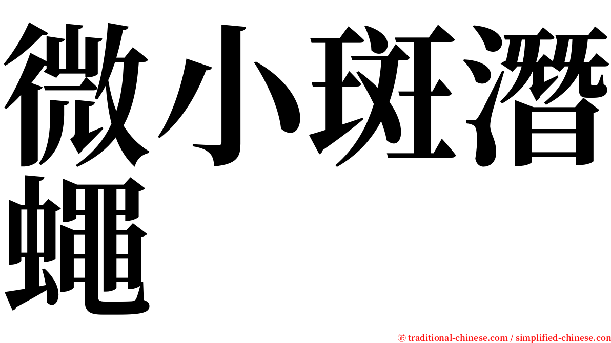 微小斑潛蠅 serif font