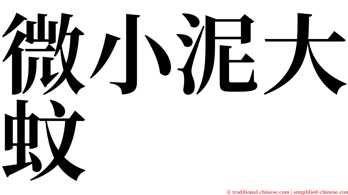 微小泥大蚊 serif font