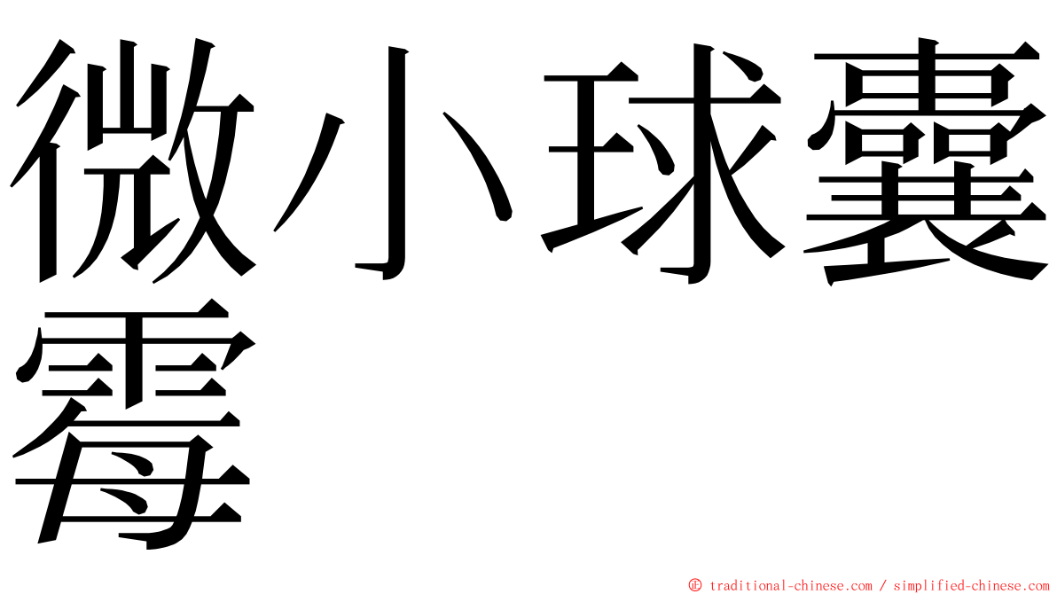 微小球囊霉 ming font