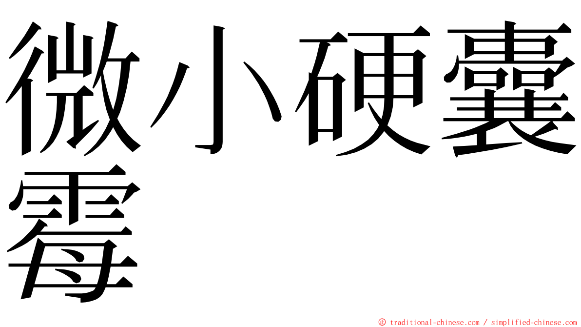 微小硬囊霉 ming font