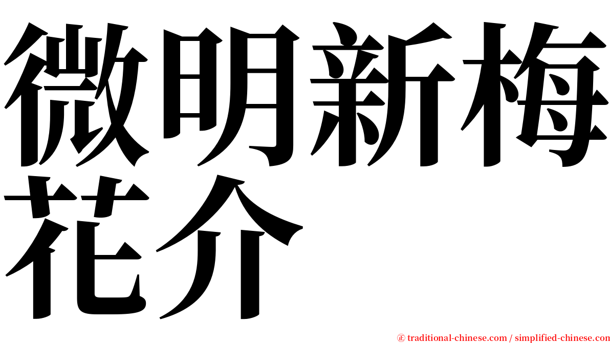 微明新梅花介 serif font