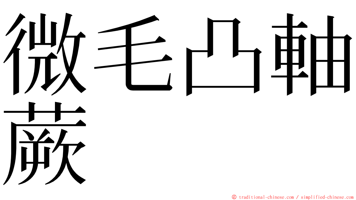 微毛凸軸蕨 ming font