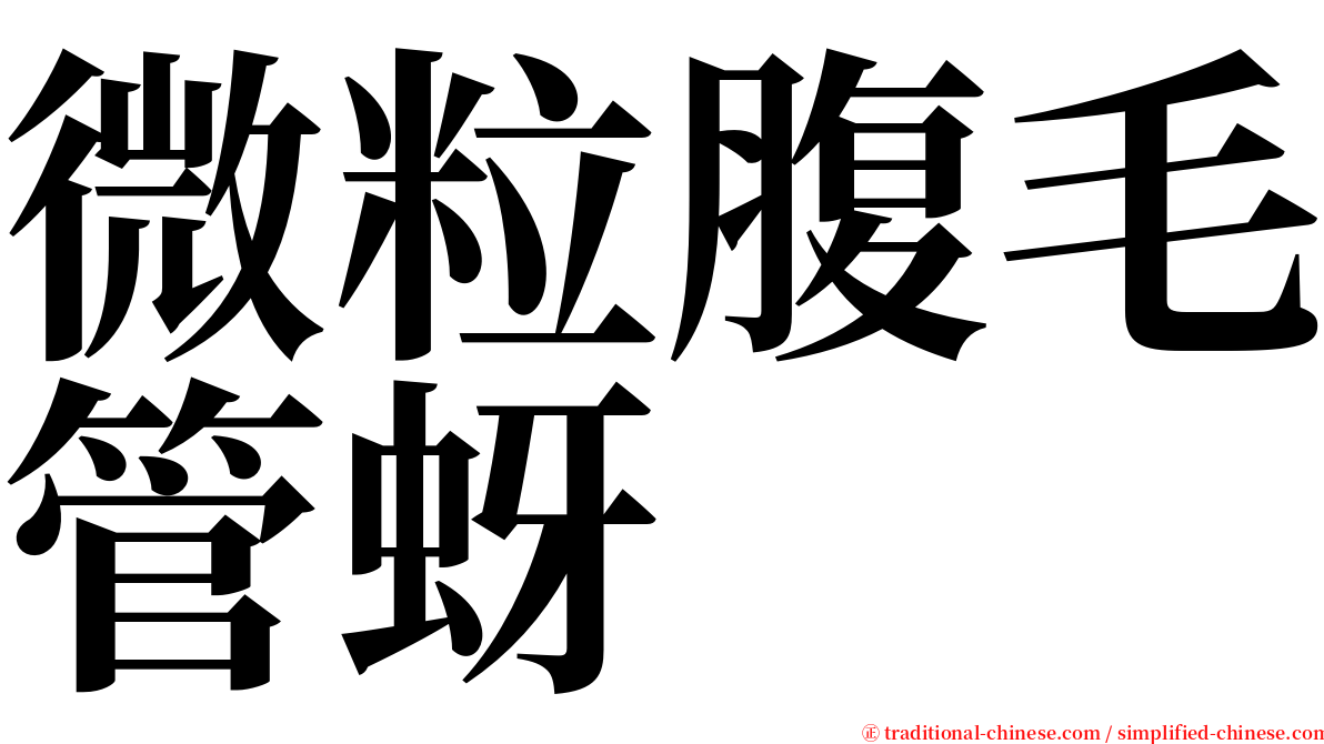 微粒腹毛管蚜 serif font