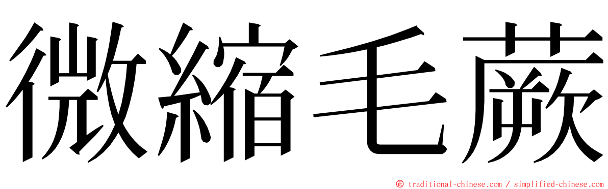 微縮毛蕨 ming font