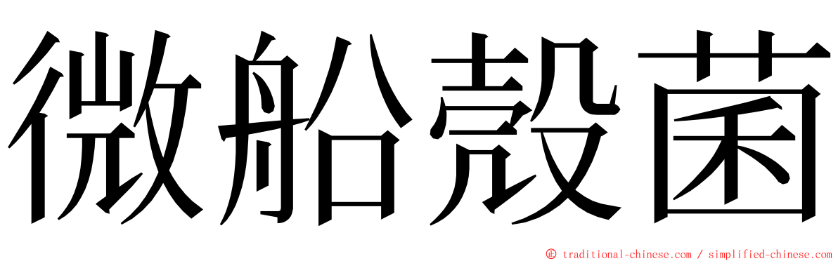 微船殼菌 ming font