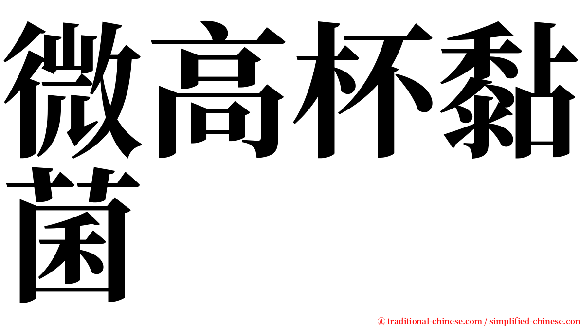 微高杯黏菌 serif font