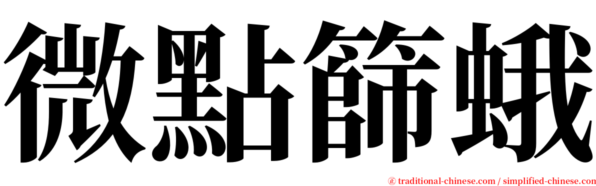 微點篩蛾 serif font