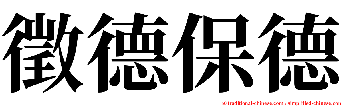 徵德保德 serif font