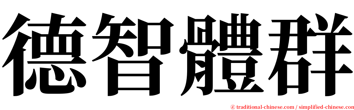 德智體群 serif font