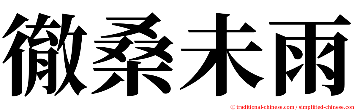 徹桑未雨 serif font