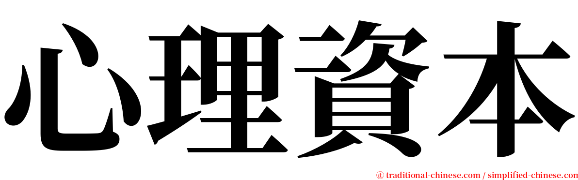 心理資本 serif font