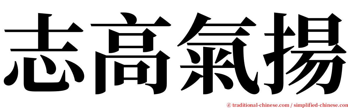 志高氣揚 serif font