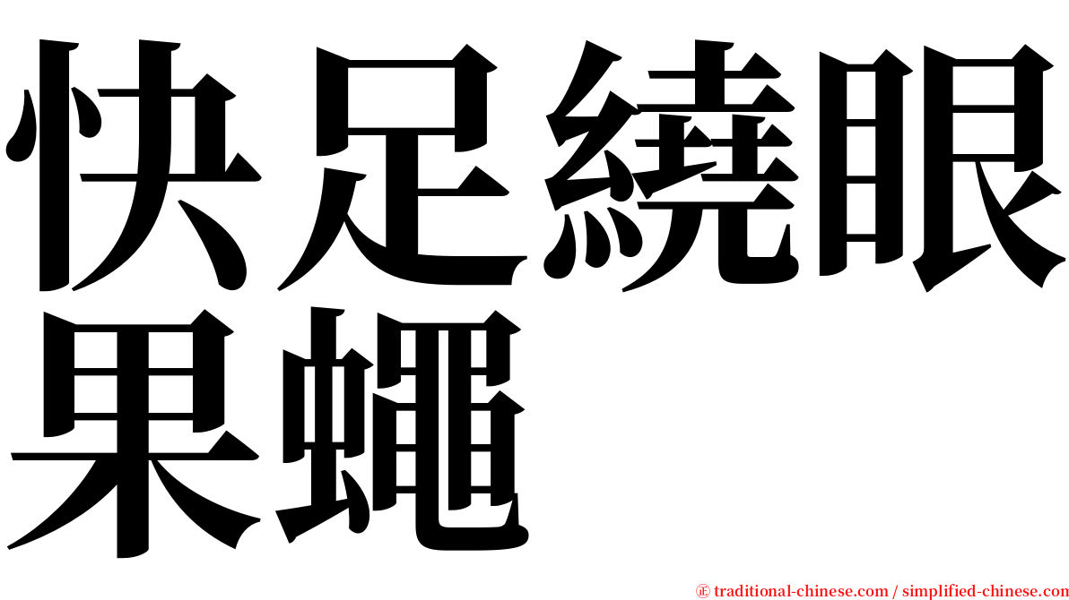 快足繞眼果蠅 serif font