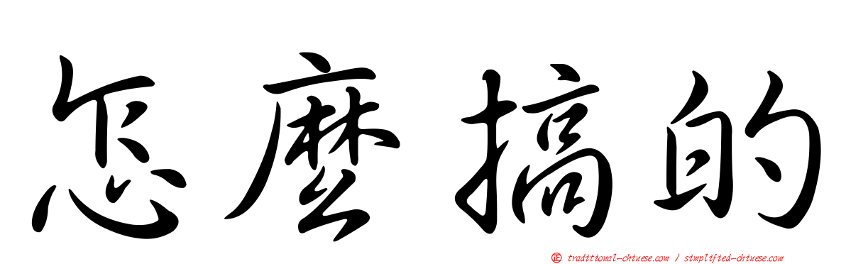 怎麼搞的