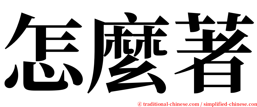 怎麼著 serif font