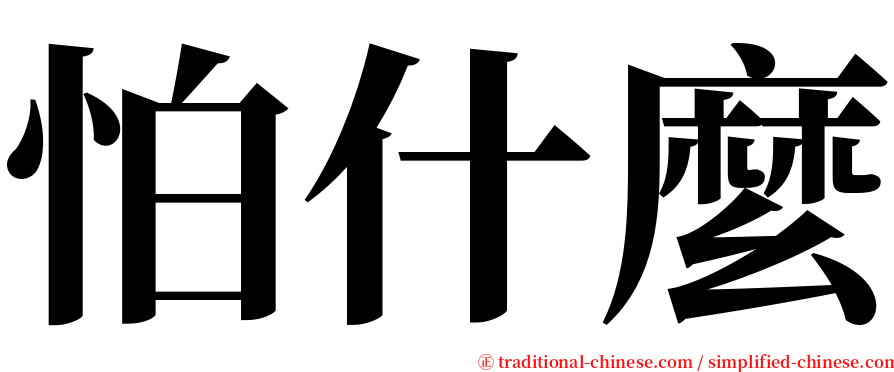 怕什麼 serif font