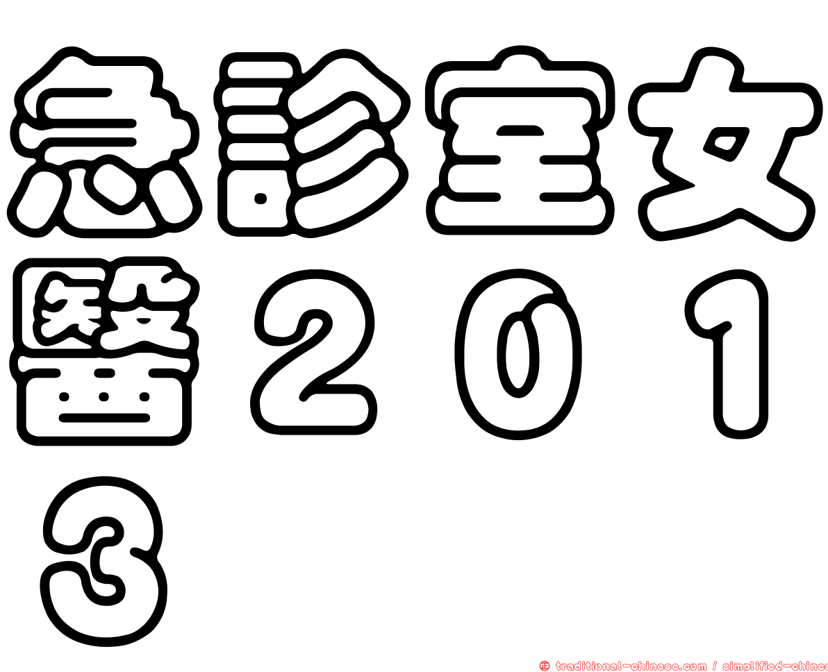 急診室女醫２０１３