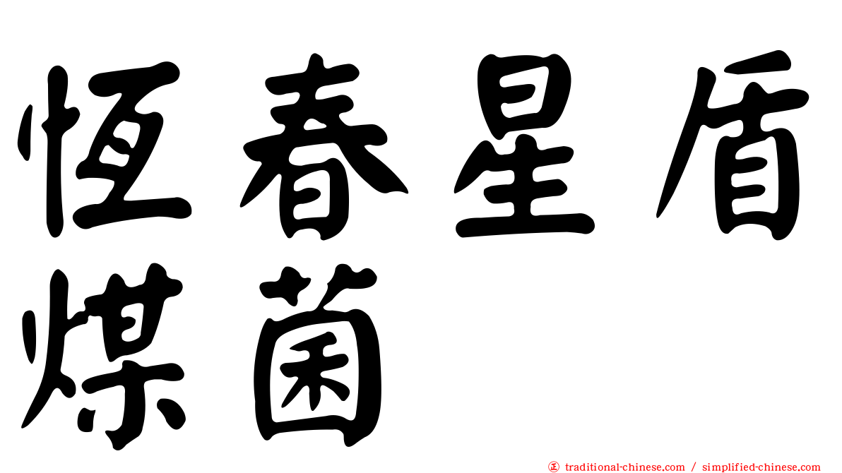 恆春星盾煤菌