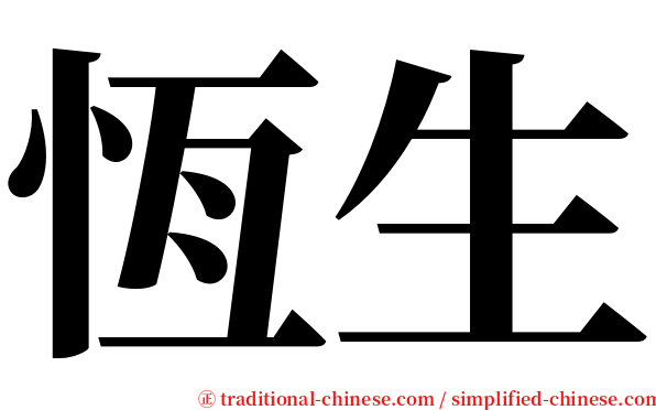 恆生 serif font