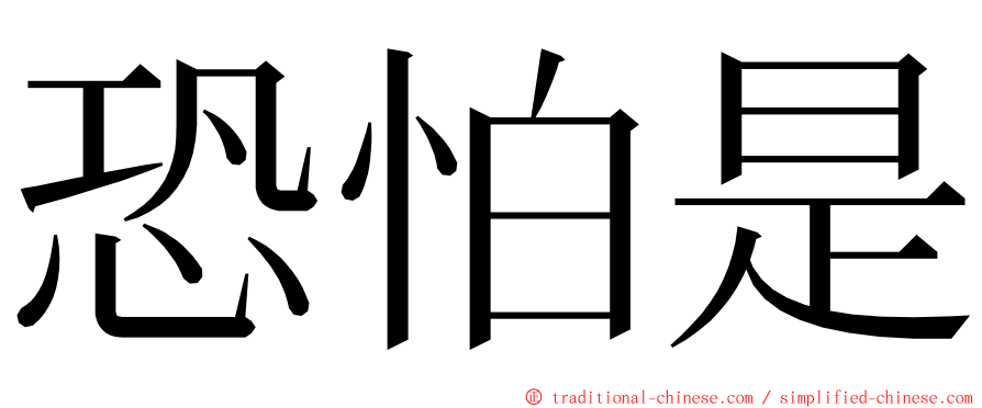 恐怕是 ming font