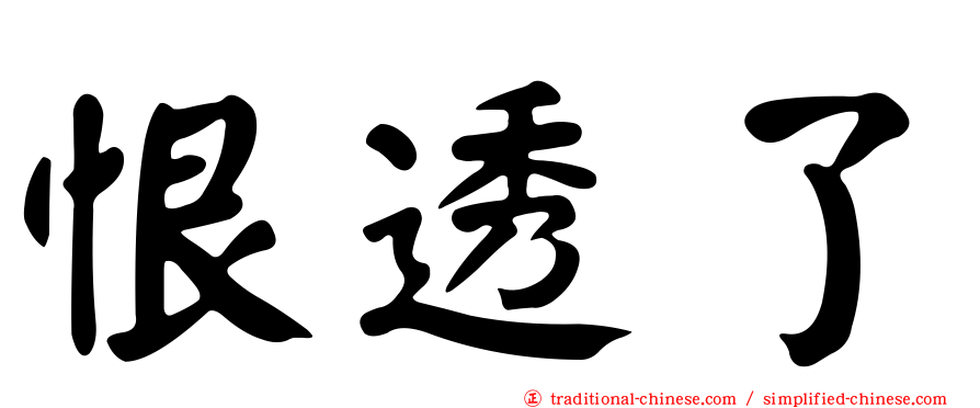 恨透了