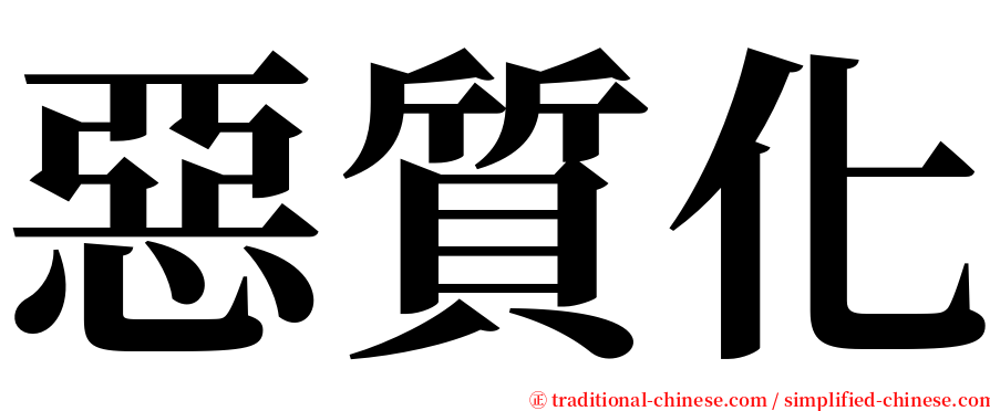 惡質化 serif font